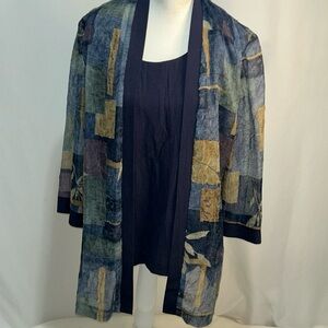 R&M Richards Multicolor‎ Patchwork Blouse